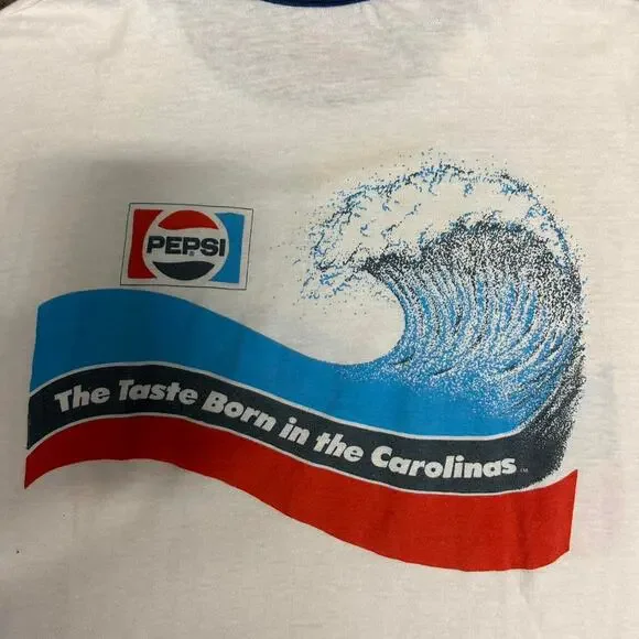 VTG 80s Pepsi ringer T-shirt - Picture 7 of 7